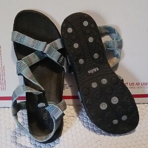 Teva Women's Strappy Sandals - Blue and Black